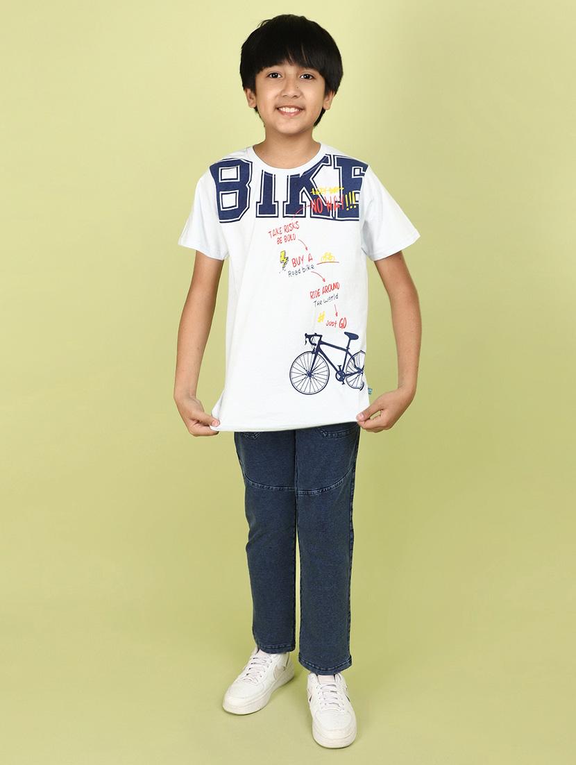 kids boy printed round neck t-shirt - 21177237 - Standard Image - 4