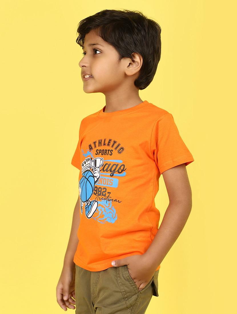 kids boy printed round neck t-shirt - 21177239 -  Standard Image - 1