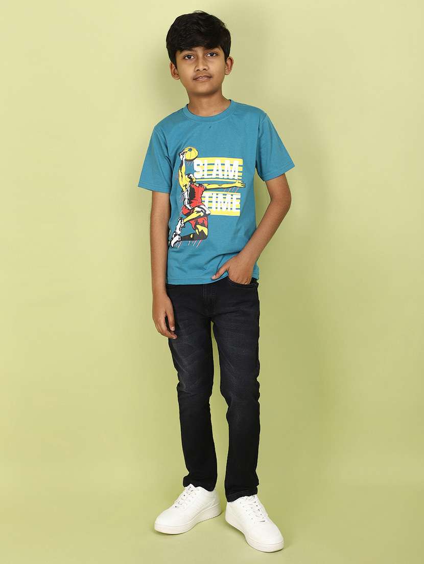boys front print cotton t-shirt - 21177242 -  Standard Image - 4