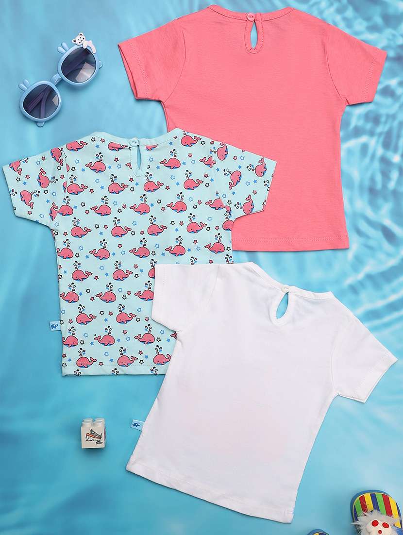 pack of 3 multi coloured printed cotton tee - 21177256 -  Standard Image - 1