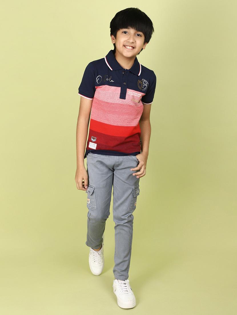 navy blue cotton polo t-shirt - 21177257 - Standard Image - 4