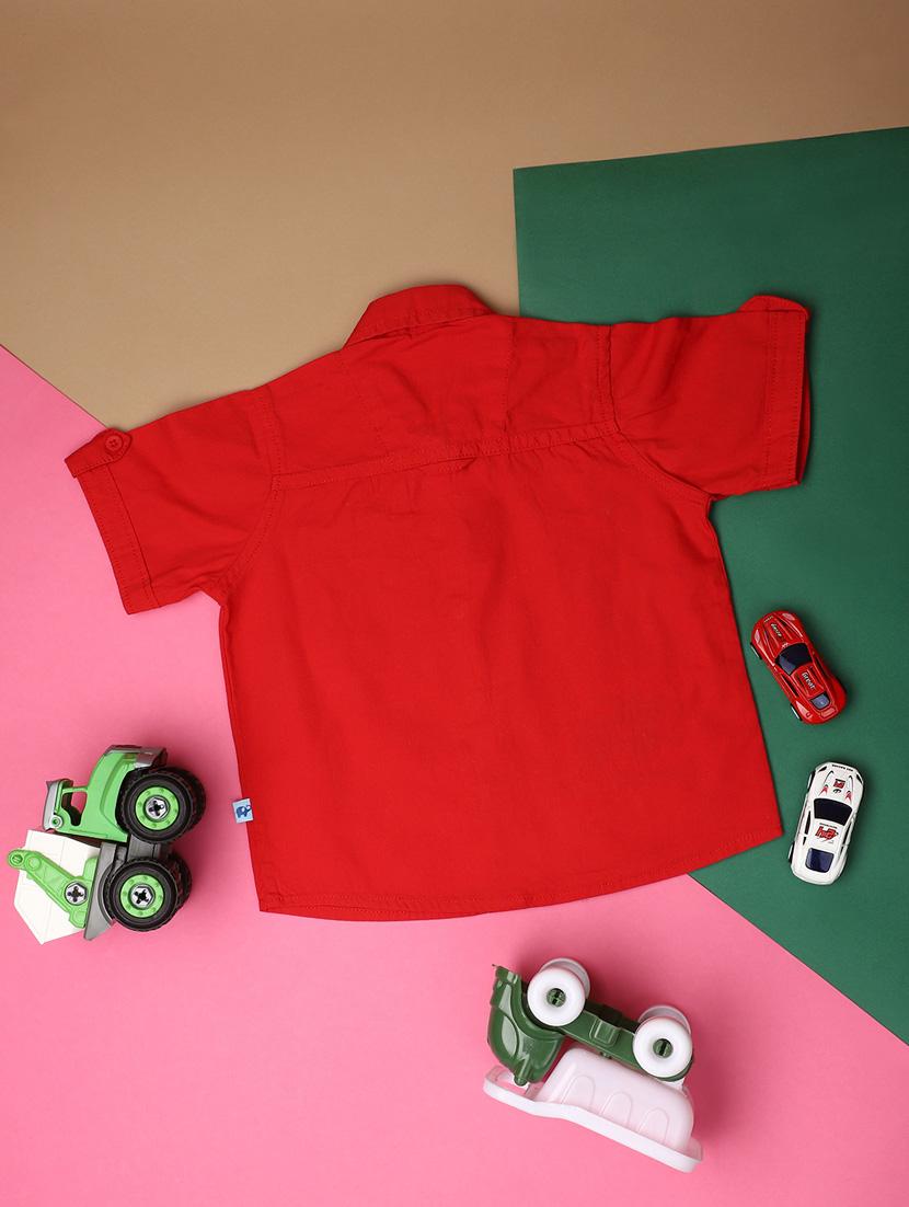 red cotton shirt - 21177316 - Standard Image - 1