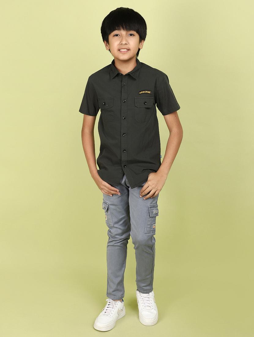olive cotton shirt - 21177326 - Standard Image - 4