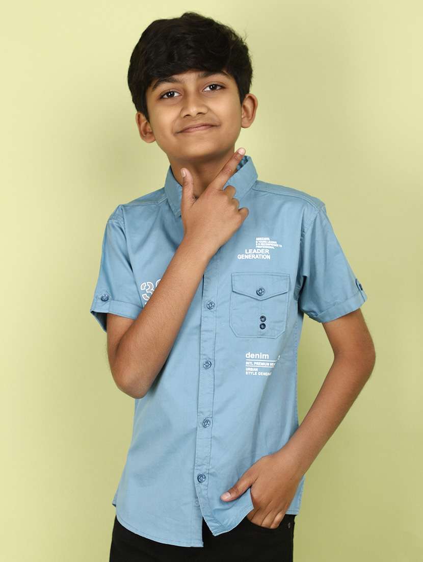boys printed cotton shirt - 21177328 -  Standard Image - 1