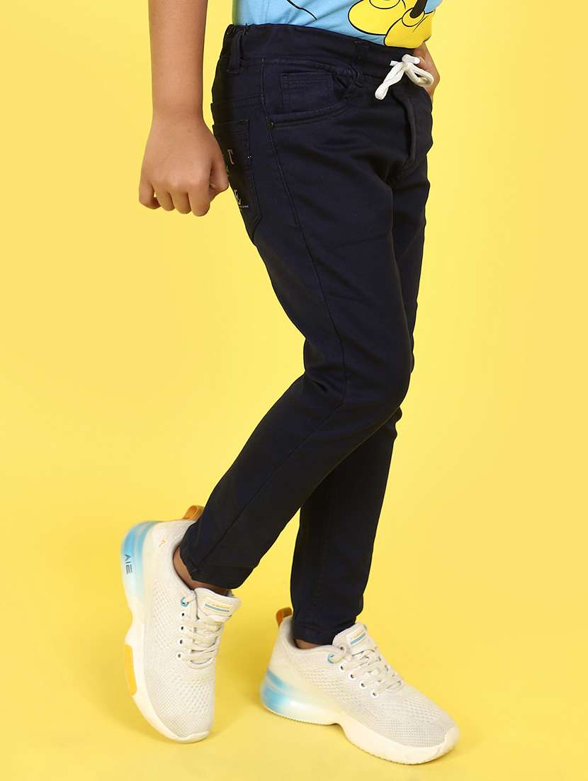 boys navy blue denim plain jeans - 21177363 -  Standard Image - 1