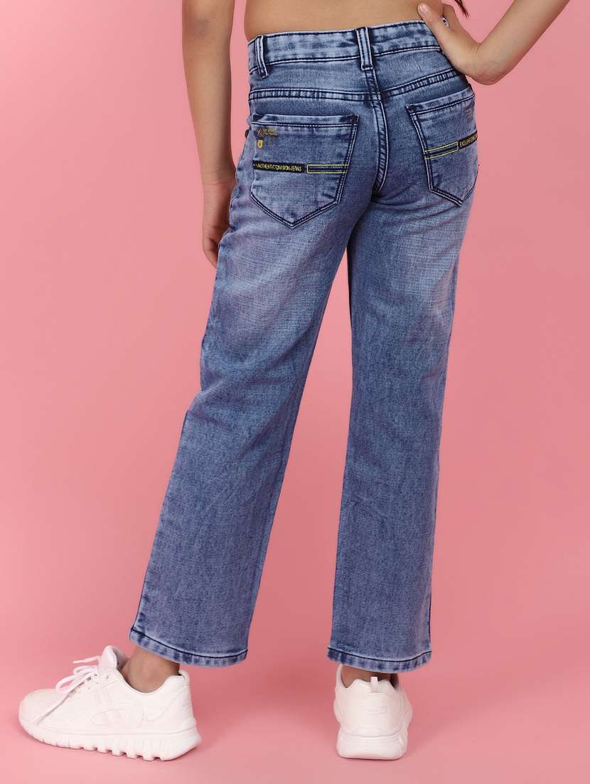 blue denim plain jean - 21177381 -  Standard Image - 1