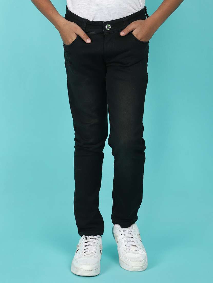 black denim plain jean
