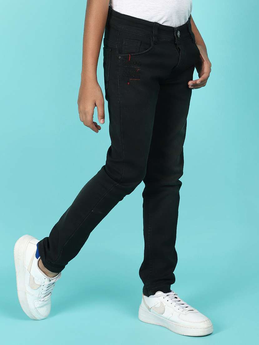 black denim plain jean - 21177397 -  Standard Image - 1