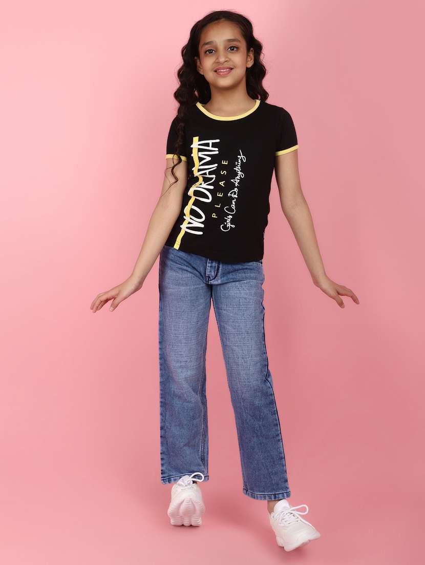 girls round neck short sleeves tees - 21177481 -  Standard Image - 4