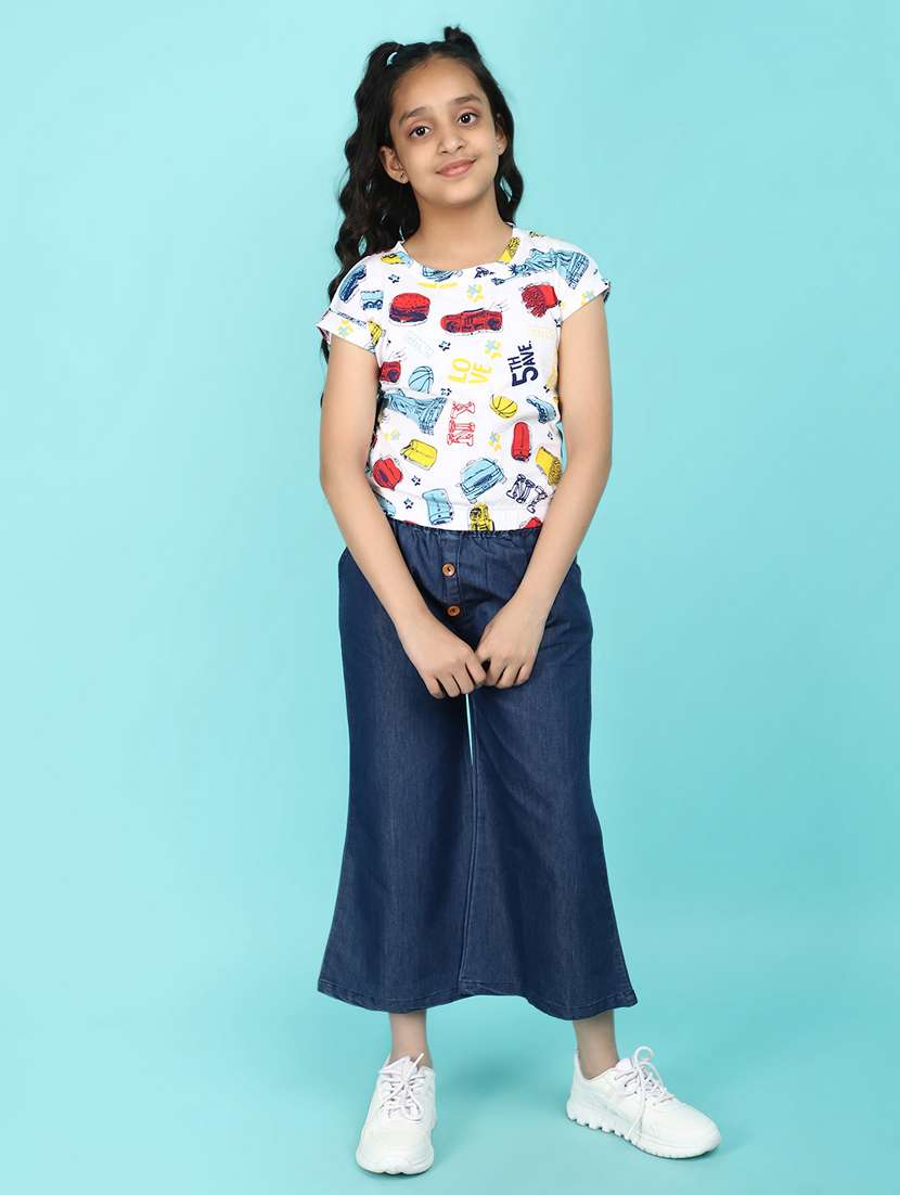 girls round neck short sleeves tees - 21177482 -  Standard Image - 4