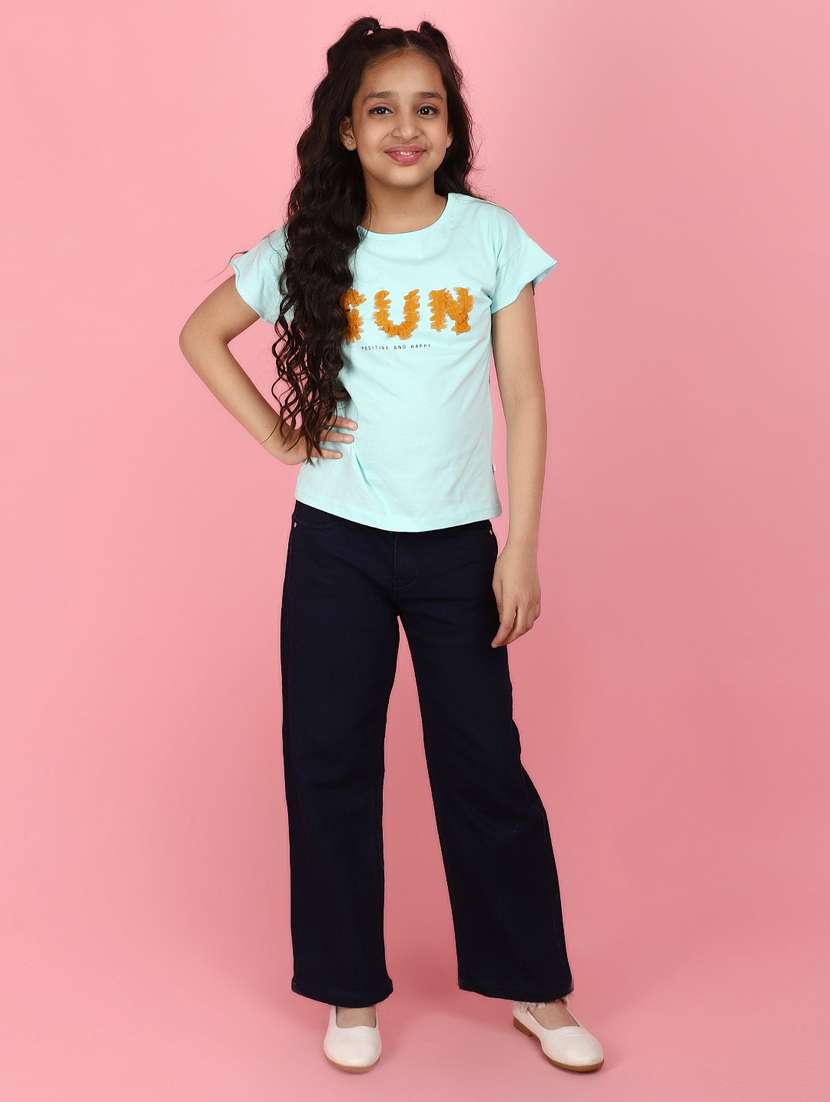 girls round neck short sleeves tees - 21177486 -  Standard Image - 4