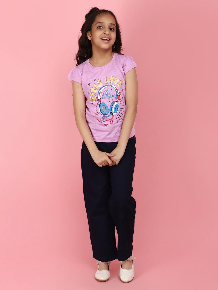 girls round neck short sleeves tees - 21177499 - Standard Image - 4