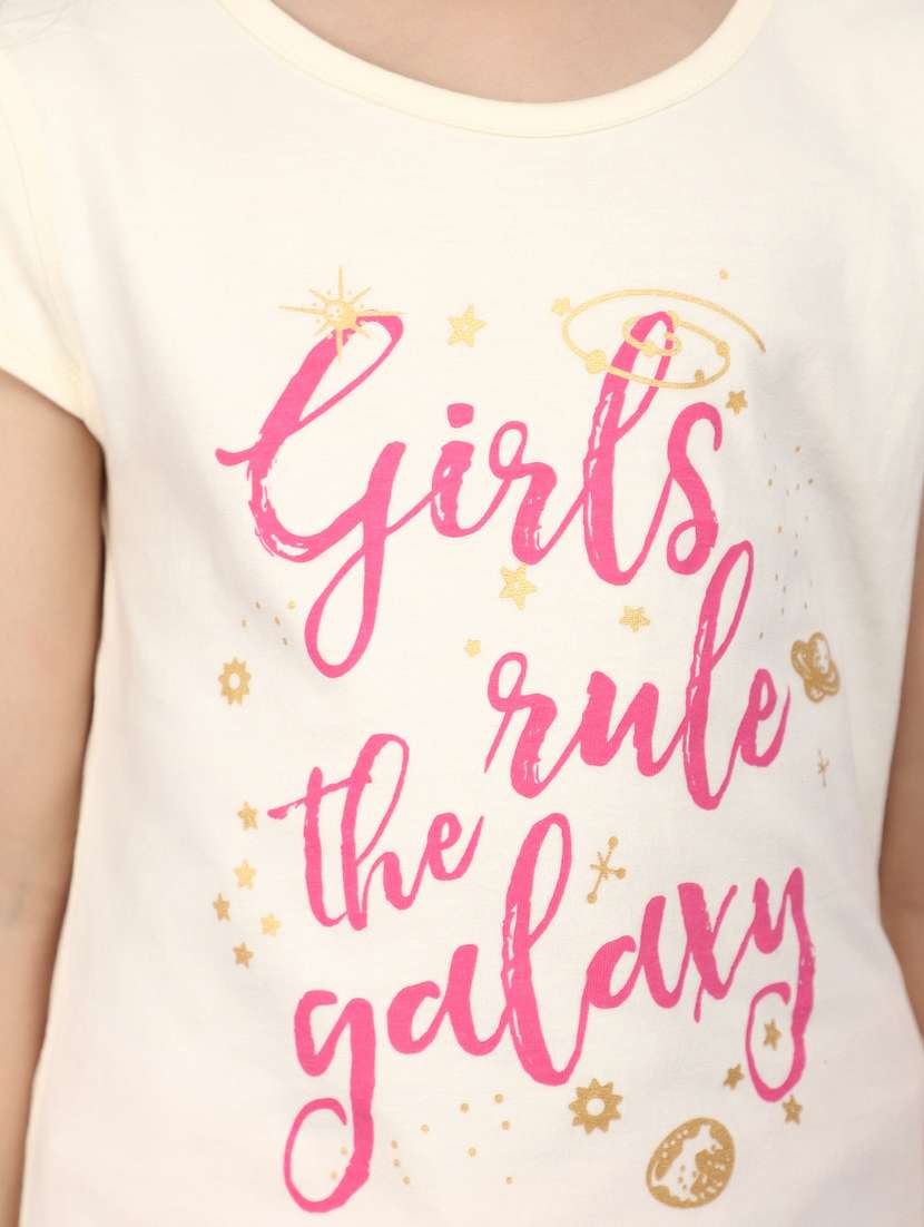 girls yellow printed shorts sets - 21177529 -  Standard Image - 4