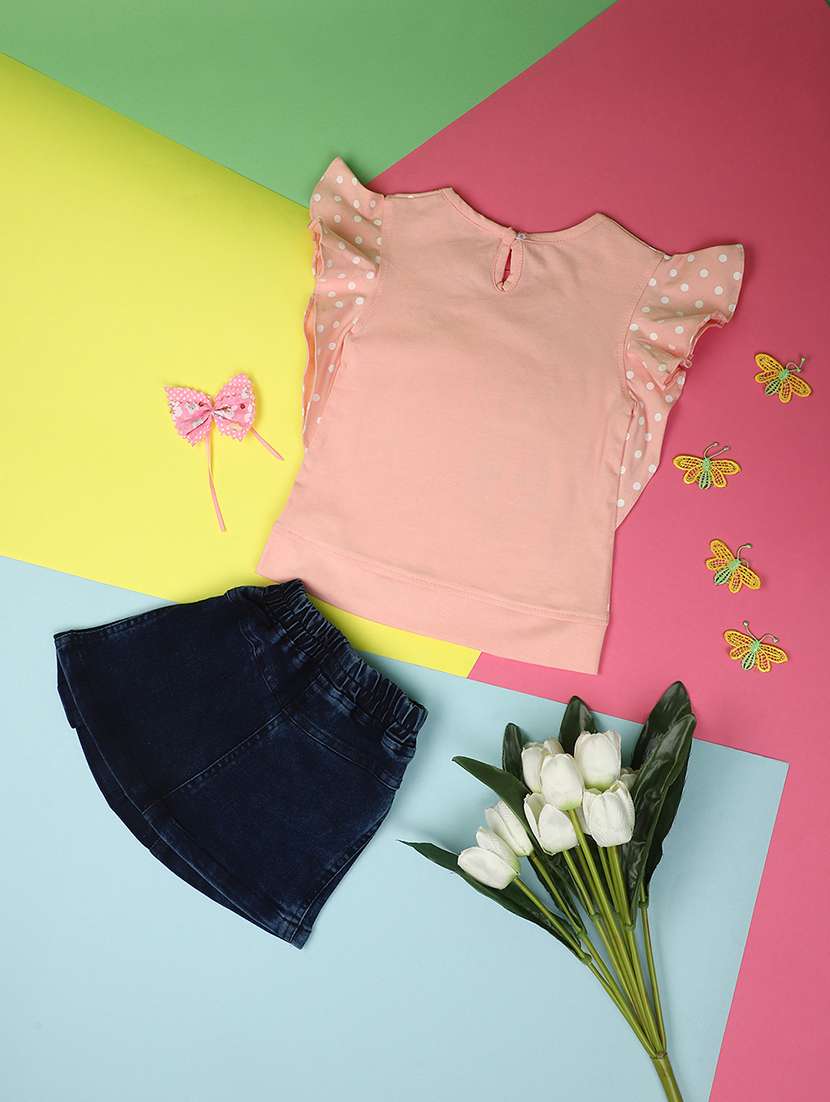 pink printed top & skirt set - 21177569 -  Standard Image - 1