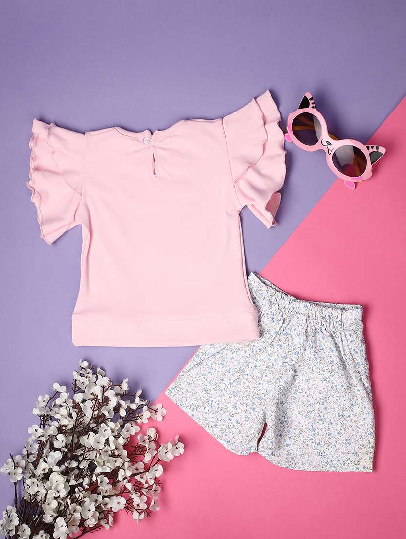 pink printed cotton shorts set  - 21177626 -  Standard Image - 1