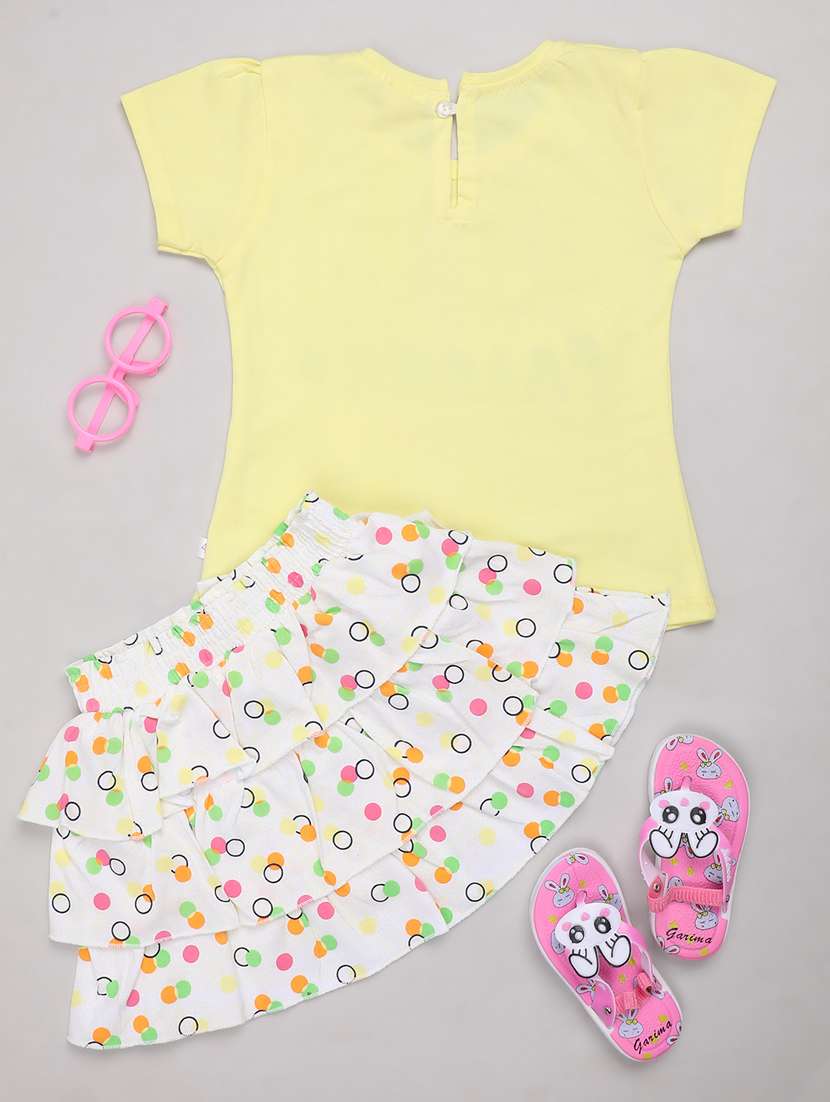 yellow printed skirt top set - 21177638 -  Standard Image - 1