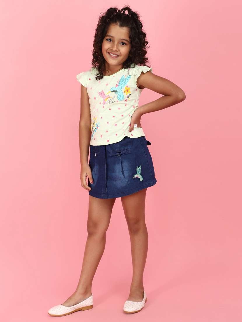 girls printed skirt & top set - 21177766 -  Standard Image - 1