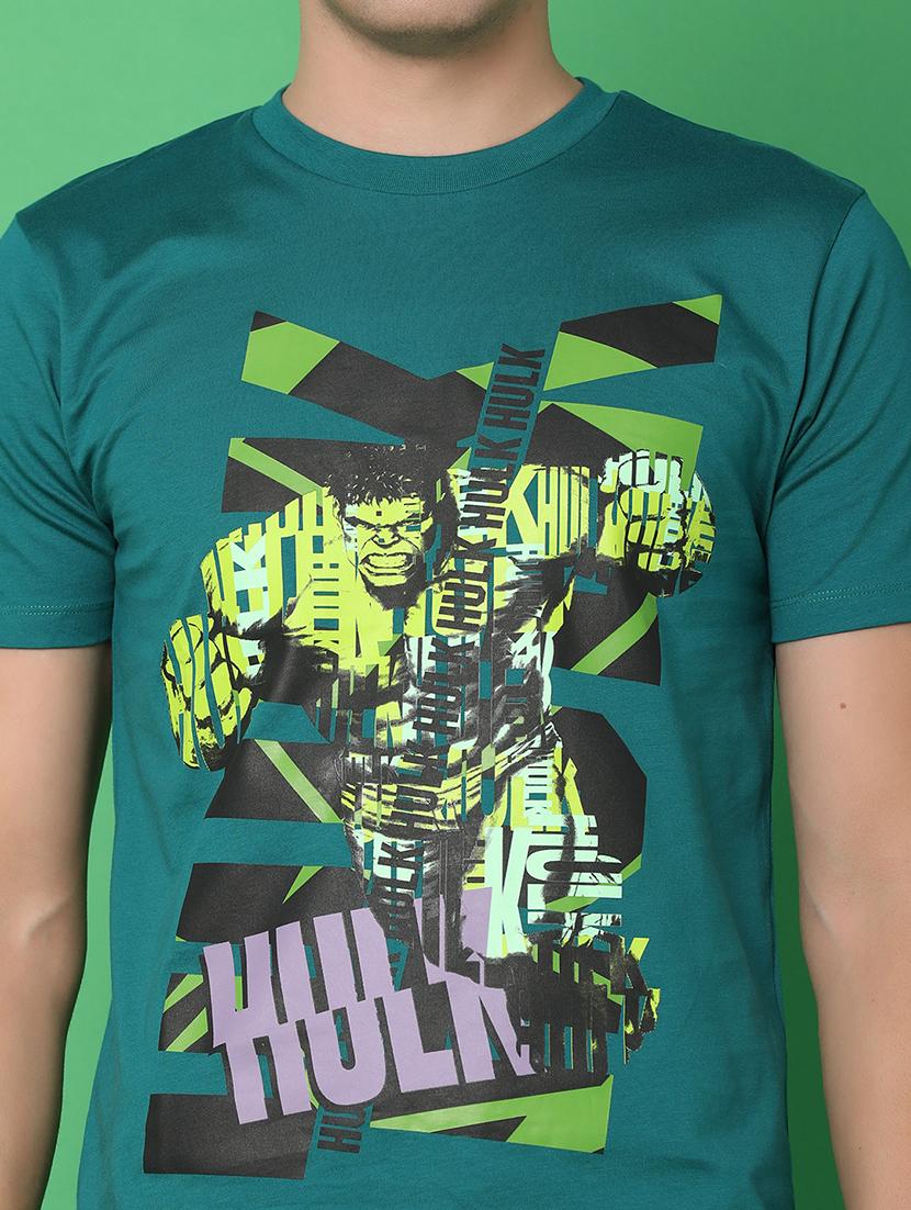 teal cotton front print t-shirt - 21177773 - Standard Image - 4