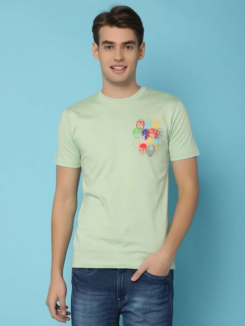 men cotton back print t-shirt - 21177775 -  Standard Image - 1