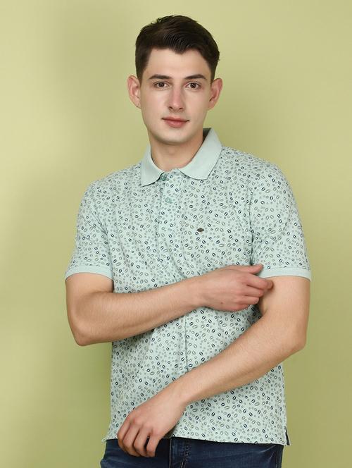 men ai aqua regular fit printed polo t-shirt - 21177838 - Standard Image - 0