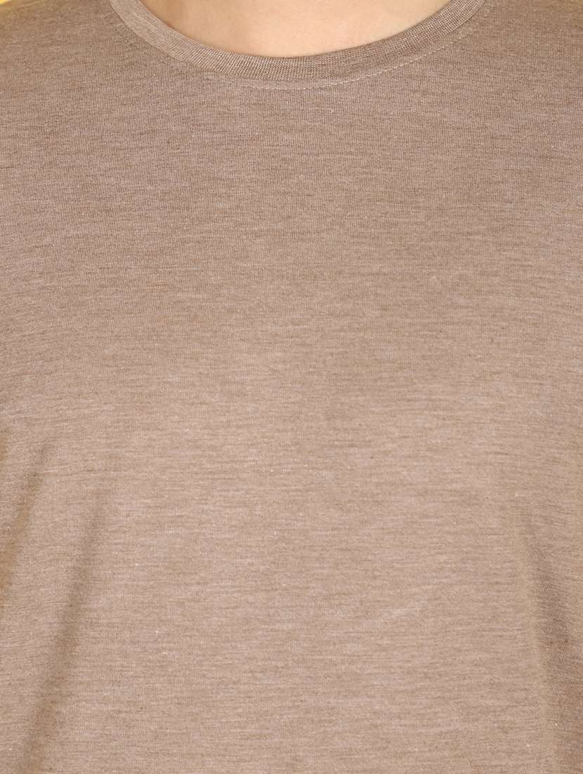 men solid round neck cotton t-shirt - 21177851 -  Standard Image - 4