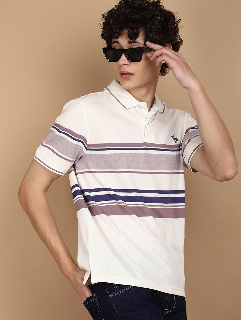 men white regular fit striped polo t-shirt - 21177857 -  Standard Image - 1