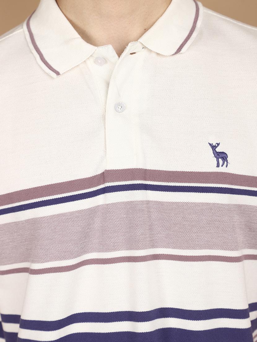 men white regular fit striped polo t-shirt - 21177857 - Standard Image - 4