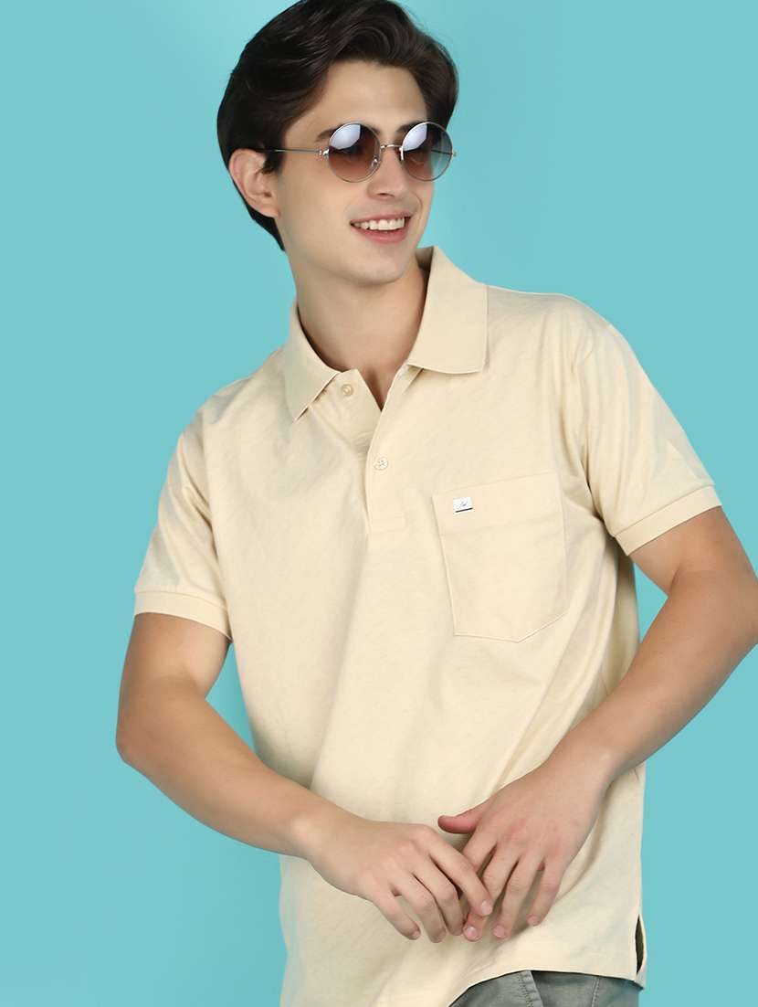 men self design short sleeve polo t-shirt - 21177868 -  Standard Image - 1