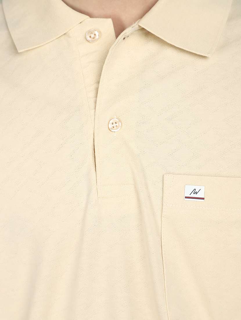 men self design short sleeve polo t-shirt - 21177868 -  Standard Image - 4