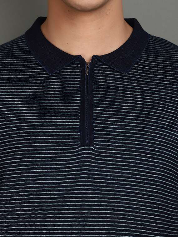 navy blue cotton all over print tshirt - 21177873 -  Standard Image - 4