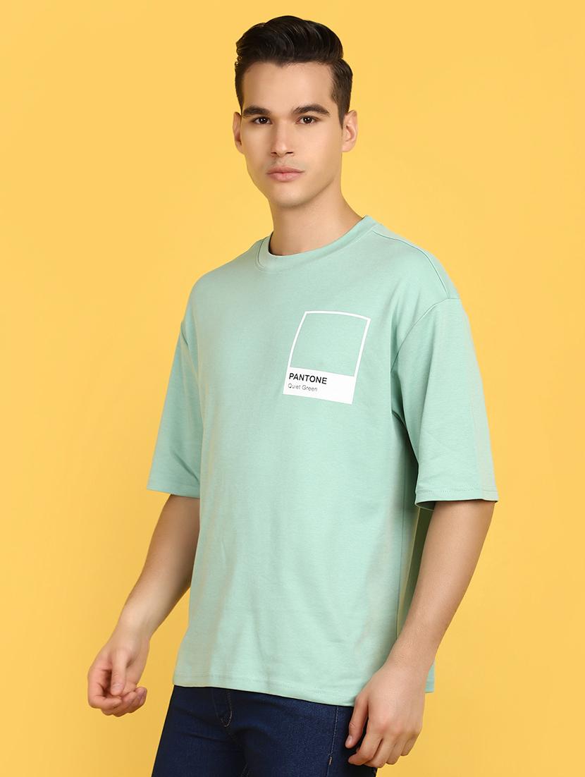 men placement print round neck t-shirt - 21177898 - Standard Image - 1