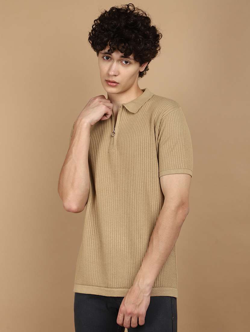 men solid polo t-shirt