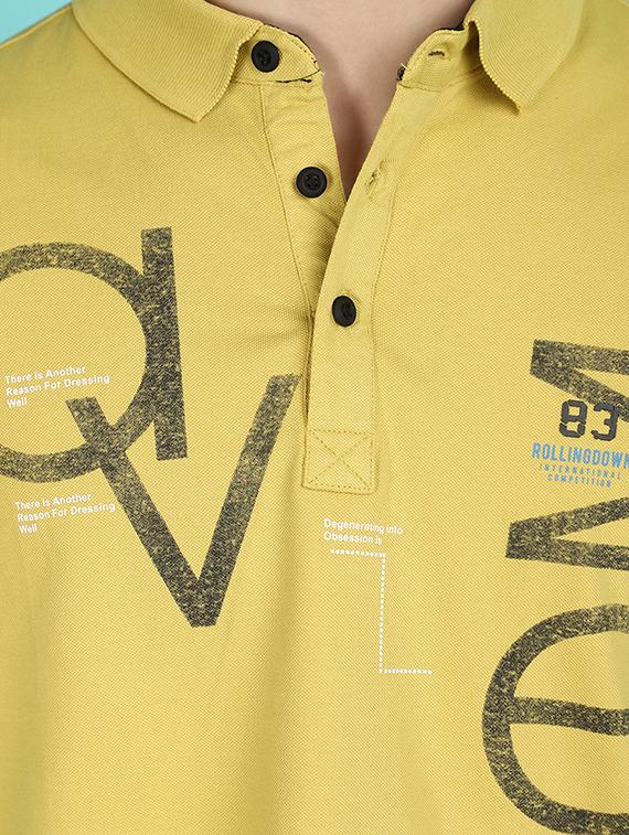 men printed polo t-shirt - 21177949 - Standard Image - 4