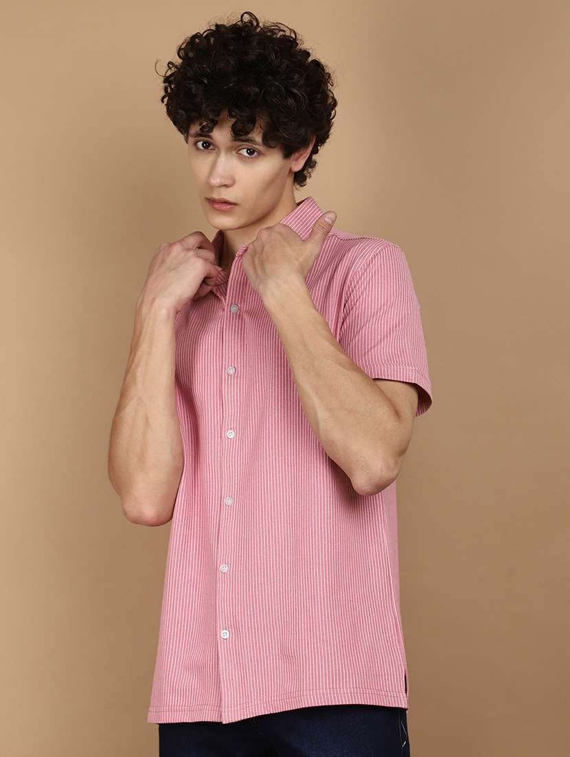 pink cotton casual shirt