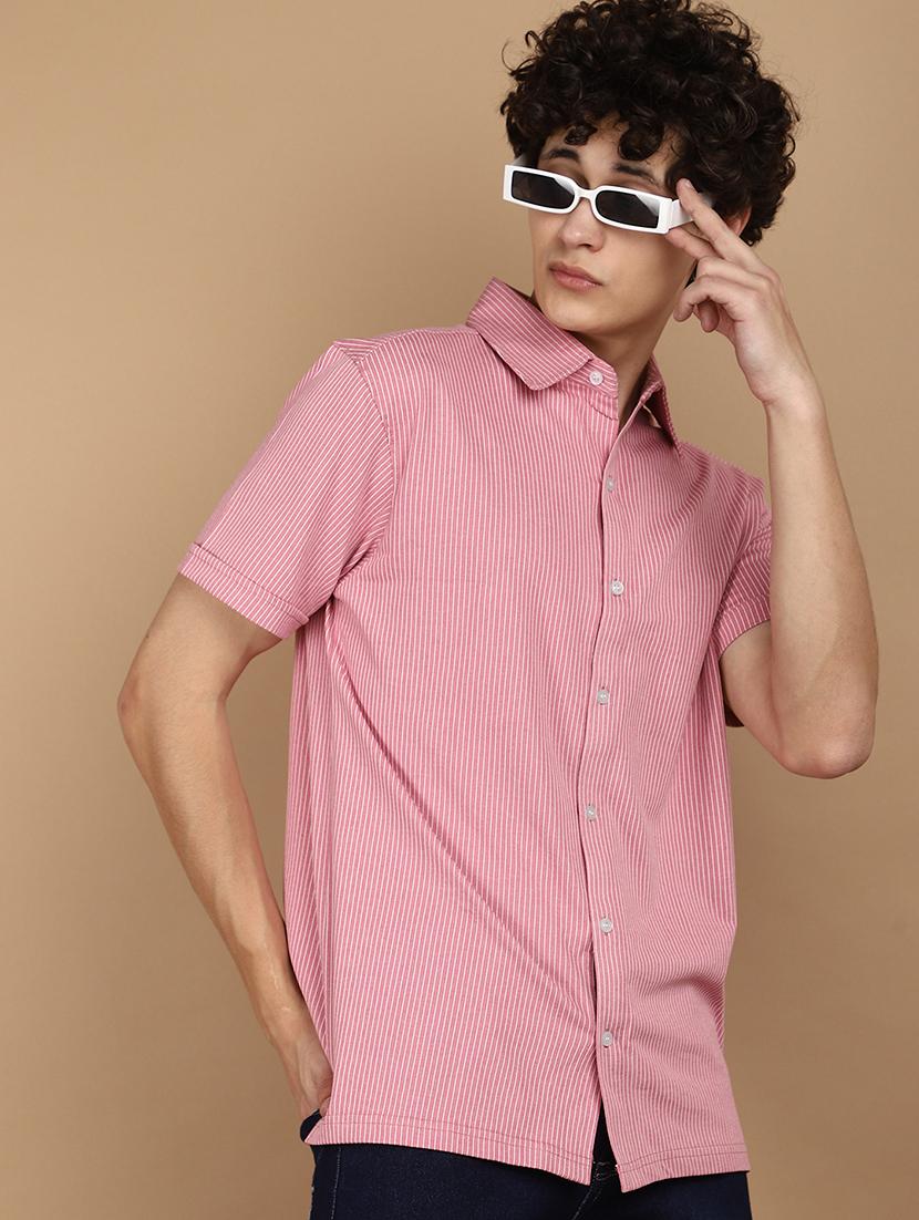 pink cotton casual shirt - 21177968 - Standard Image - 1