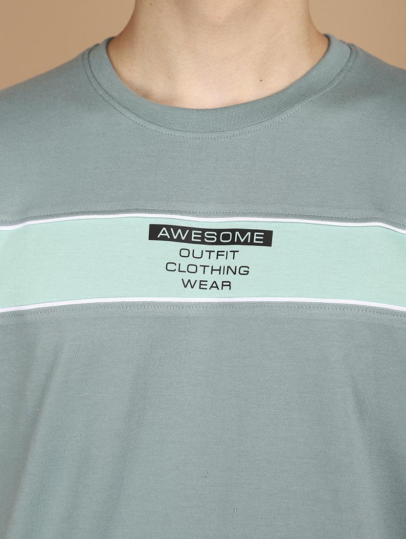 green cotton chest print tshirt - 21177998 - Standard Image - 4