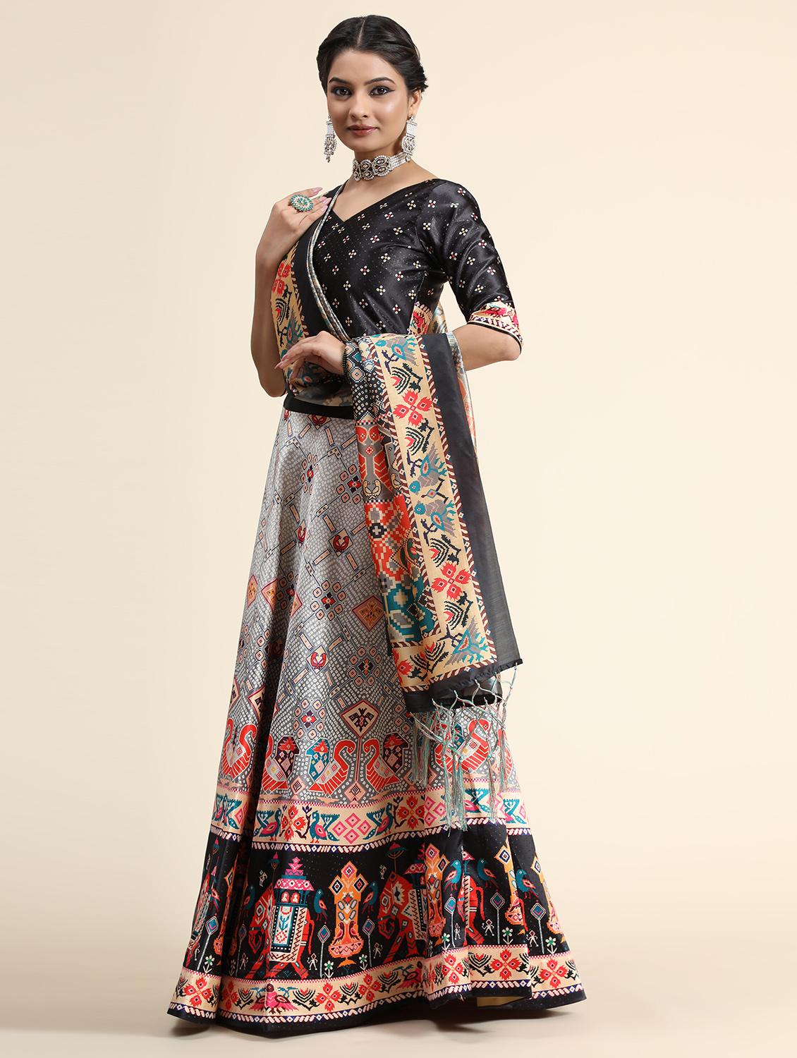 women flared lehenga choli with dupatta - 21178040 -  Standard Image - 1