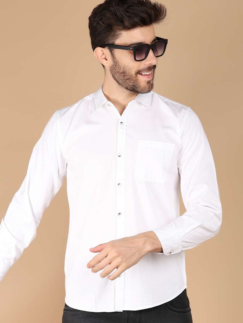 Men Solid Long Sleeve Casual Shirt - 21178181 -  Standard Image - 1