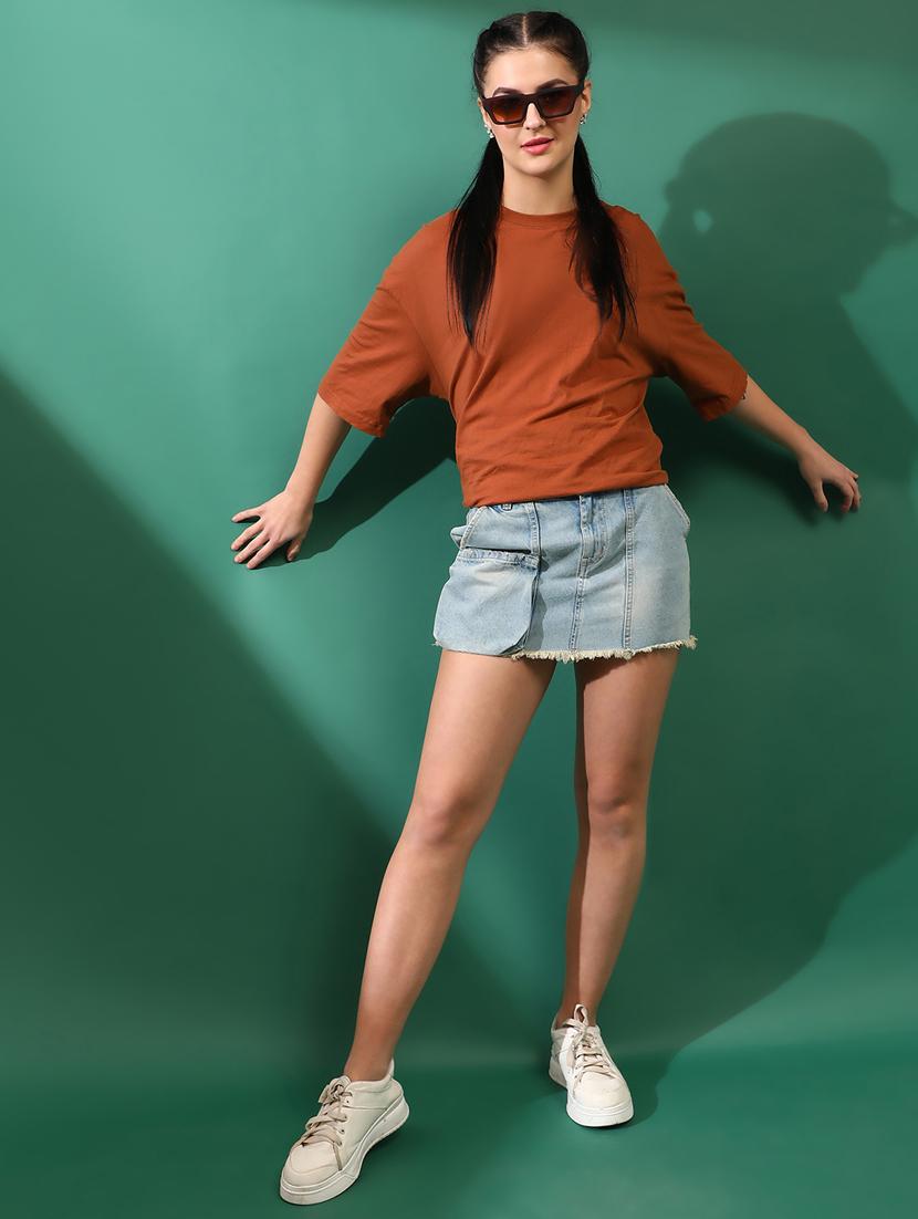 light blue denim skirt - 21178237 - Standard Image - 4