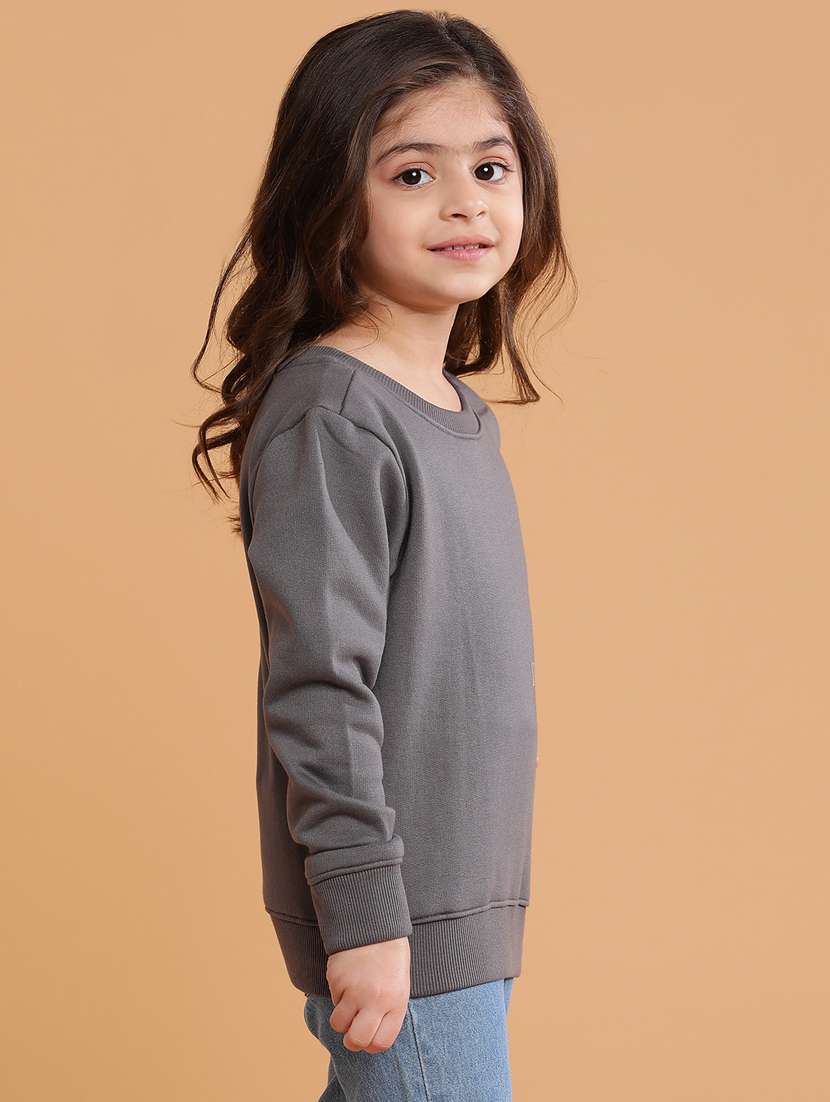 grey cotton placement print sweatshirt - 21178251 -  Standard Image - 1