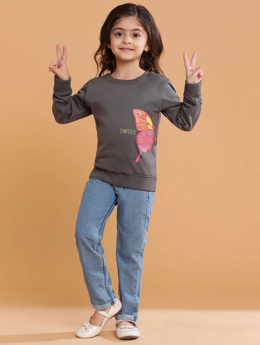 grey cotton placement print sweatshirt - 21178251 - Standard Image - 4