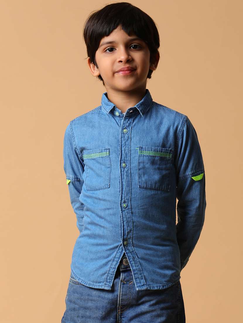 blue cotton shirt