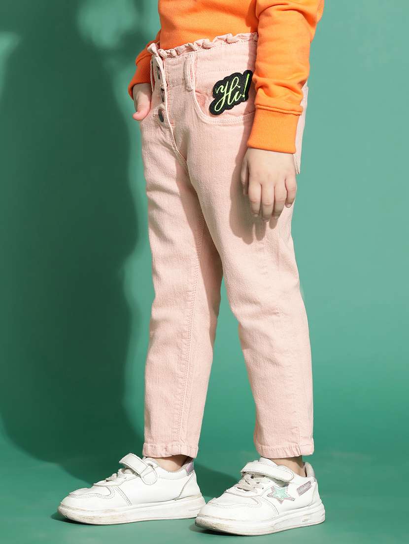 solid pink denim jeans - 21178279 -  Standard Image - 1