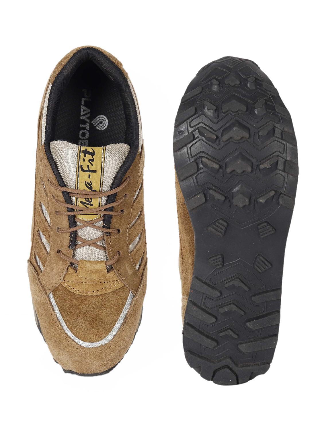 solid tan brown casual shoes - 21178283 - Standard Image - 4