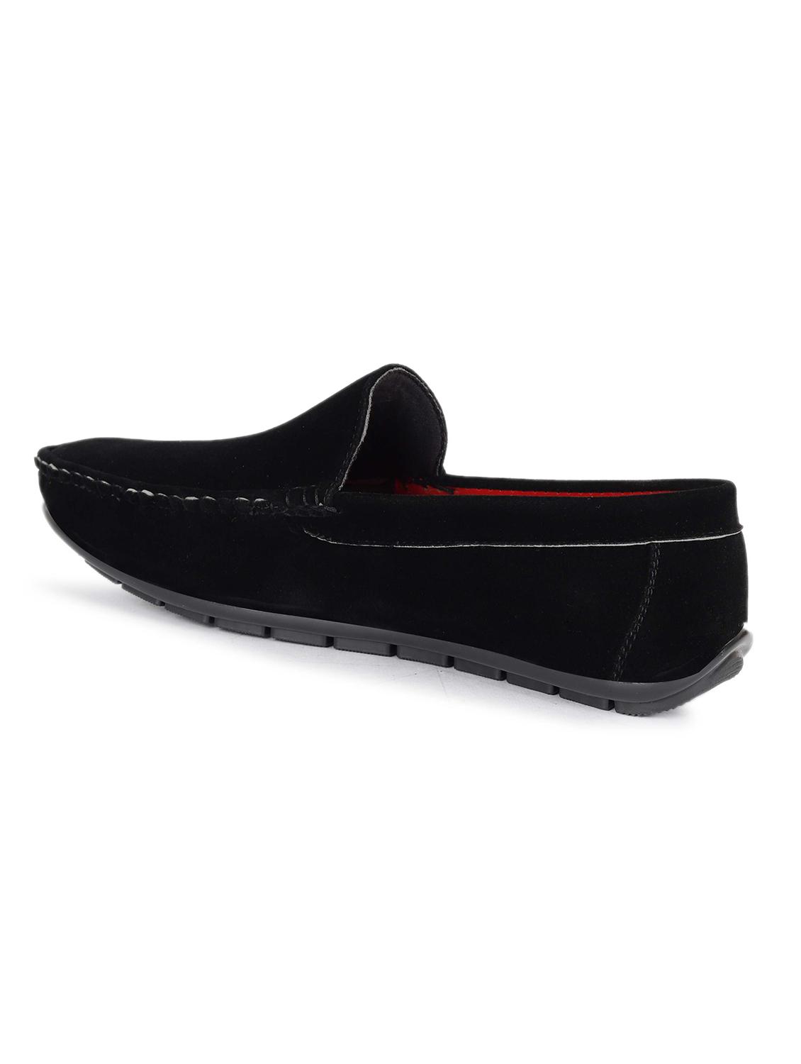 black suede slip on loafers - 21178292 - Standard Image - 1