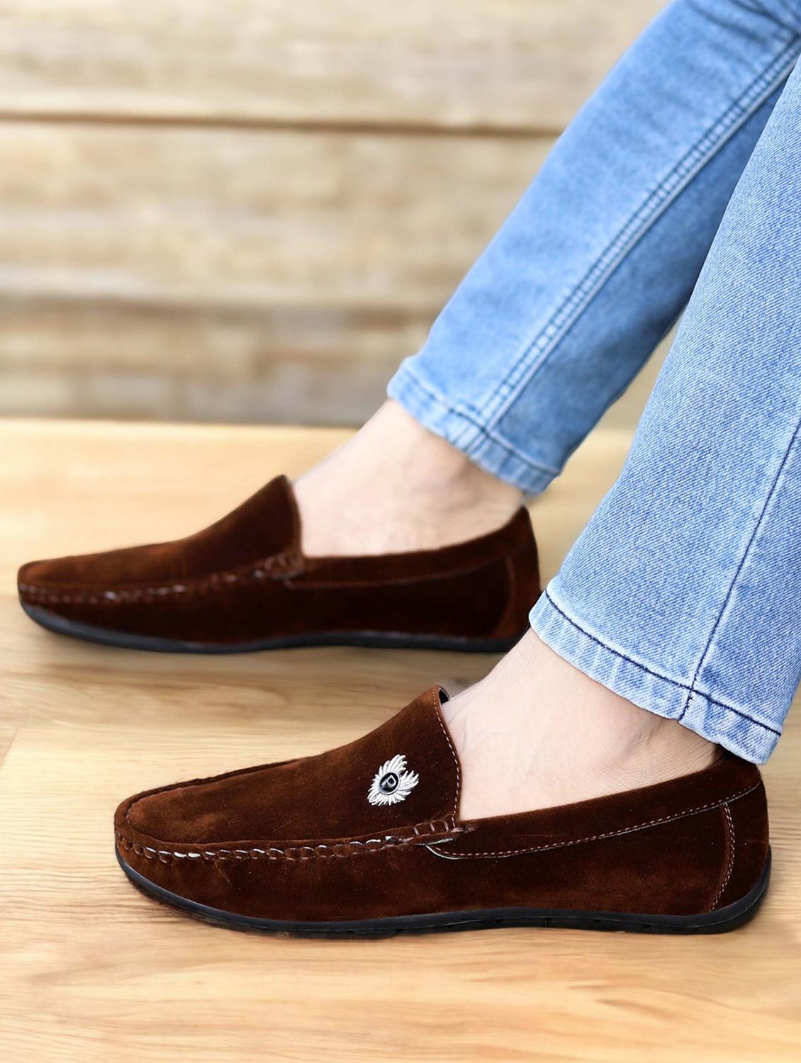 brown suede slip on loafers - 21178293 -  Standard Image - 1