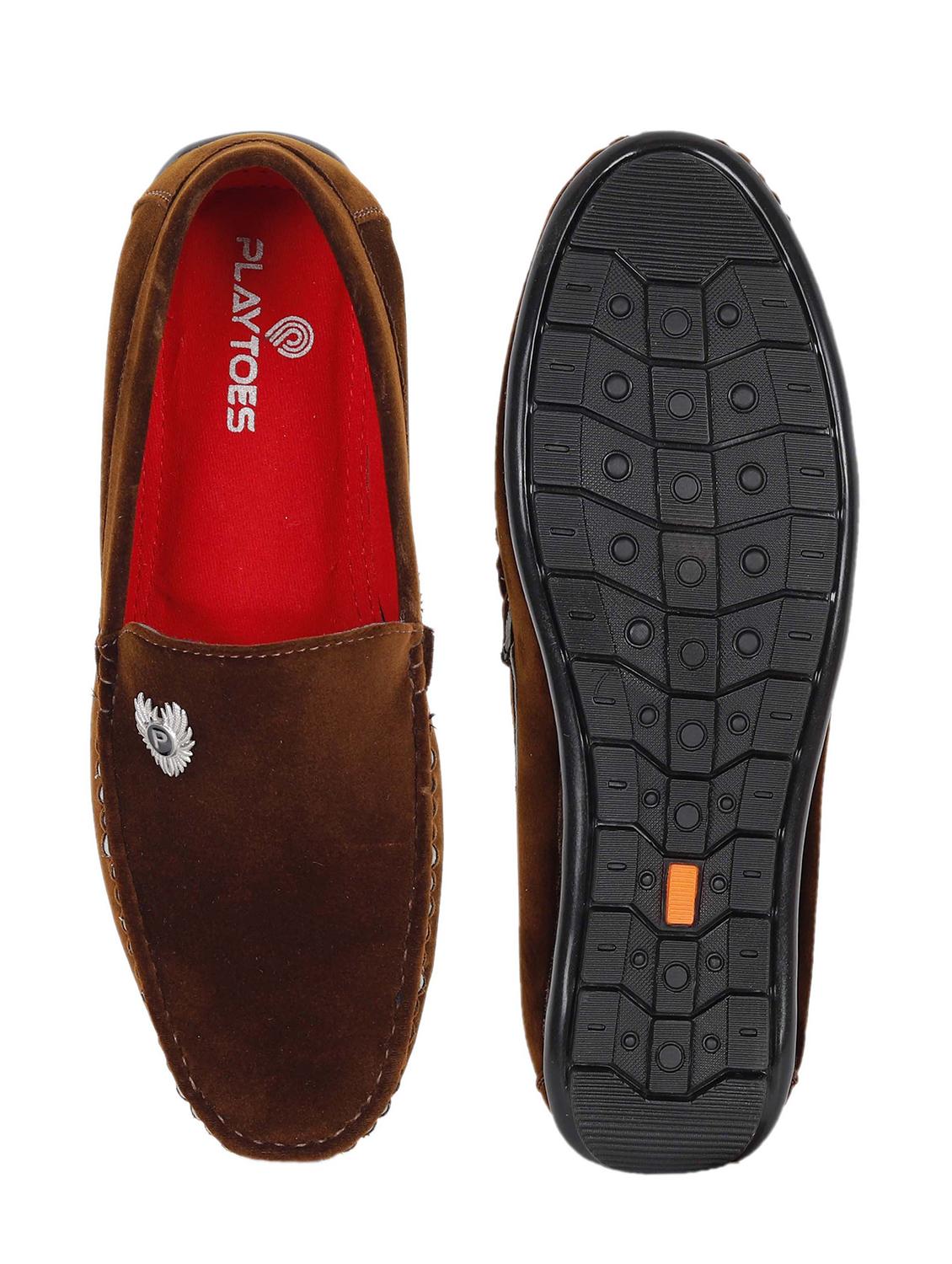 brown suede slip on loafers - 21178293 - Standard Image - 4