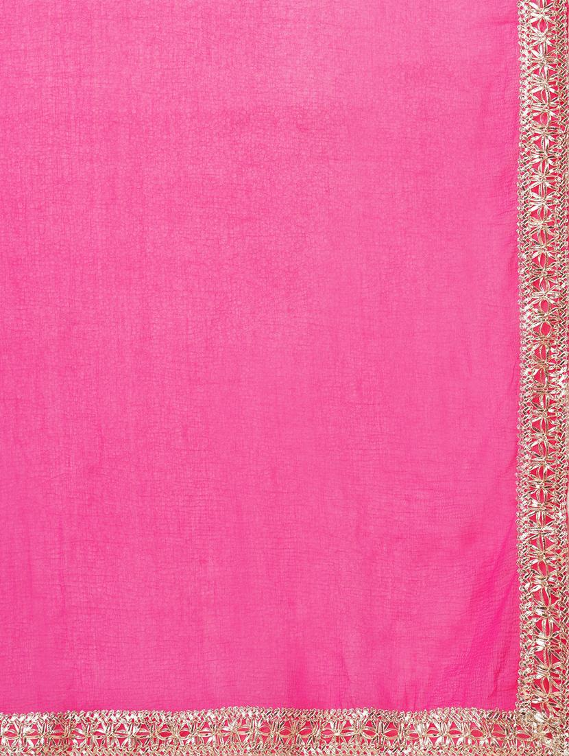 globus women pink embroidered yoke floral anarkali festive kurta & trouser set - 21178341 - Standard Image - 4