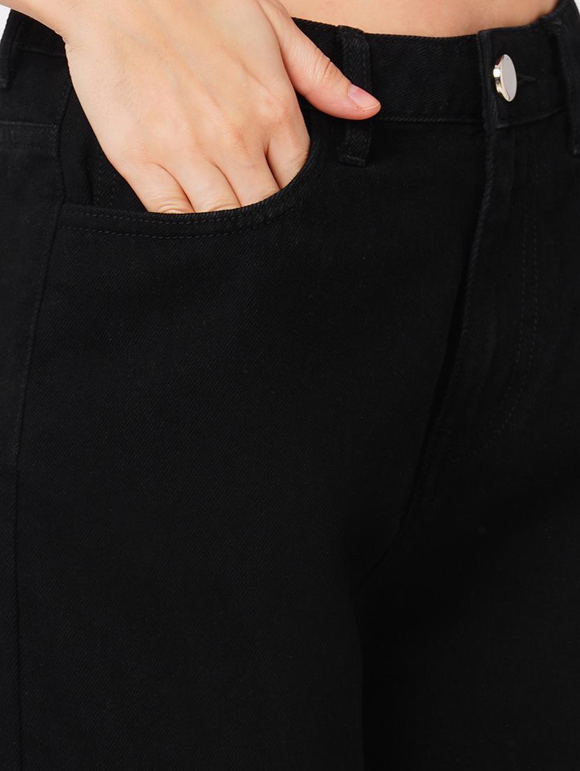 globus women black boyfriend fit mid-rise clean look cotton jeans - 21178364 - Standard Image - 4