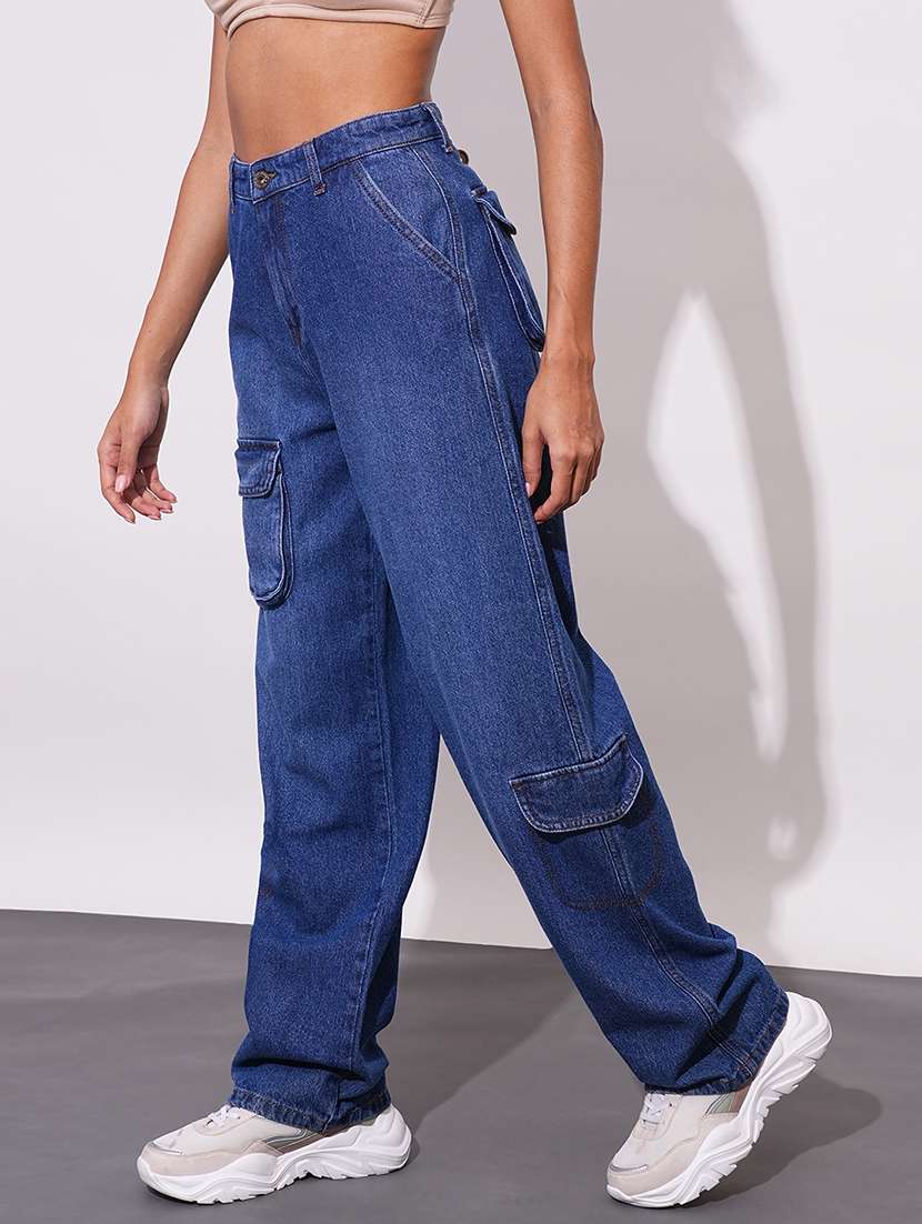 women's high rise solid cargo - 21178365 - Standard Image - 1